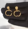 Nya kvinnor Gold Stud Earring Designer smycken Hoops Silverörhängen för män öron duble brev studs lyxiga hoops mode kärlek örhängen