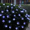 Corde Energia solare Cristallo Fiore di ciliegio Ghirlanda di fiori LED Stringa Fata Luci da giardino Lampada da giardino impermeabile Decorazione di nozze