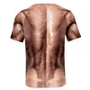 Men's T Shirts Muscle Body 3D Print T-Shirt Men Fashion Street Tees Flesh Pattern Summer Handsome Male Short Sleeve Trendy Graphics Ieisure