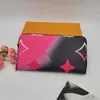 Carteira de designer moda feminina de couro genuíno única carteira longa com zíper senhora senhora longa clássico bolsa titular do cartão 60017 com caixa e saco para o pó