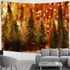 Tapisseries Dessin animé Arbre de Noël Tapisserie Tenture Murale Nouvel An Petit Cadeau Sorcellerie Style Bohème Psychédélique Chambre Décor À La Maison