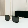 117 grå/silverram grå solglasögon för män metall ram kvadrat nyanser designers solglasögon uv400 glasögon med låda med låda