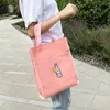 School Bags 4Pcs/set Women Canvas Cartoon Bottle Backpack Preppy Style Shoulder Bag Large Capacity Multifuncation Travel