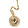 Hip Hop Playing Hands Pendants Necklace Bling Full Zircon Religious Jewelrys Gifts