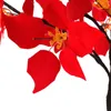 Julekorationer 1pc Artifical Poinsettia Led Tree Night Light Holiday Gifts For Home Decoration 50cm Simulation 50 13 13 CM Table