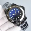 Met doosheren horloge 44 mm D-blauw keramische ringwoners SEA SAPPHIRE Cystal roestvrij staal met glide vergrendeling Clasp Automatisch mechanisch duiken Luminous horloges 2023