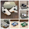 2023 Famous James Sneaker Shoes Men's White Side Stripe Suede & Nylon Skateboard Walking Chunky Rubber Sole Lace Up Trainer EU38-46 Shoe box