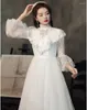 Vestido de novia 2023 Retro Sweetheart elegante tul encaje Decorati manga larga cremallera A-line vestido de novia fiesta para mujer