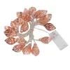 Strings Leaf Lights String Rose Gold 20 LED impermeabili per feste