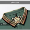 하이 엔드 자수 반팔 코튼 폴로 셔츠 남성 T 셔츠 한국 패션 의류 여름 럭셔리 탑 220606