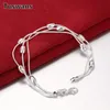 Link Bracelets Bohemia Multi Chain Silver Color Bead Elegant Bracelet&Bangle For Women High Quality Jewelry Gifts Armbanden Voor Vrouwen