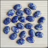 Steen 13x18mm Natuurlijke ovale cabochon losse kralen Rose Quartz Turquoise Stones Face voor Reiki Healing Crystal Ornamen Dhseller2010 Dro DH2S0