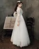 Robe de mariée 2023 rétro chérie élégant Tulle dentelle Decorati manches longues fermeture éclair a-ligne robe de mariée fête pour les femmes