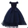 Auto DVR Mädchen Kleider Elegantes Kleid Abend Ballkleid Kinder Prinzessin Erstkommunion Teenager Schwarz Drop Lieferung Baby Mutterschaft Tuch Dhobc