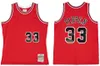 Scottie Pippen Designer Custom Basketball Jerseys S-6XL Mitchell Ness Jersey 2003-04 Mesh Hardwoods Classics Retro Jersey Men Women Youth Red Black
