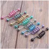 Plugs Tunnels Ear Body Jewelry Anodized Steel Long Industrial Scaffod Barbell Bar Stud Earring Piercing Drop Delivery Dhgarden Dhdqn