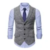 Men's Vests Mens Suit Vest Fashion Slim Fit Thin Plaid Men Waistcoat Tops Business Vest Waistcoat Man England Style Male Casual Suits Vests 230217