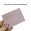 High Quality Wholesale Card Holders Dropshipping Slim RFID Blocking Wallet Saffiano PU Leather Credit Card Holder Custom Initial Letters ID Card Case Gift Cheap