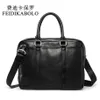 FEIDIKABOLO Famous Brand Business Men Briefcase Bags Man Shoulder Bag Leather Laptop Simple Men's Handbag bolsa maleta2961