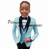 Boys Suit Wedding Tuxedo Kids Jacket Pants Vest 3 Piece Fashion Clothes Child Slim Fit Complete Clothes Blazer Set