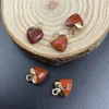 Pendanthalsband 1 PC Semi-ädelsten Stone Gilt Bezel Facetterad färgglad hjärtaform naturlig charm för DIY-tillverkning av smycken 14x10mm