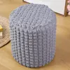 Stol täcker Stretch Ottoman Slipcover Round Stool Protector Soft Foot Rest Polyester för sovrumskontor