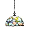 Pendant Lamps The American Country Tiffanylamps Restaurant Colored Glaze Dragonfly Chandelier Tianyuan Yi Stylish Lighting Vintage Light