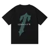 2023 New Mens Trapstar T Shirt Manica corta Stampa Outfit Tuta in ciniglia Cotone nero London Streetwear S-XL