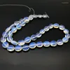 Chains 3 Strand Oval Fire Opalite Opal Bead White Gem CHIC 10 8MM