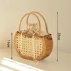 Evening Bags Casual Rattan Box Straw Wicker Woven Women Handbags Handmade Shoulder Summer Beach Famade Bag