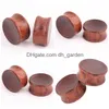 Plugs Tunnels Body Jewelry Tiger Wood Concave Ear Plug Mix 622Mm 36Pcs Sales Piercing Tunnel And Gauges Drop Delivery Dhgarden Dhdgp