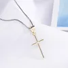 Chaînes or/argent couleur collier bohême croix métal femmes longue chaîne pendentif cou bijoux pour copines cadeaux en gros