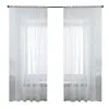 Gardin silvertryck ren fönster gardiner för vardagsrummet sovrummet moderna tyll voile organza tyg draperier