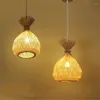 Pendant Lamps Japanese Lights Theme Restaurant Little Birds Nest Lamp Creative Art Bamboo Light Individuality Tea Room