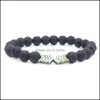 Bracelets de charme 8 couleurs aimant flèche noir pierre de lave bracelet bricolage aromathérapie diffuseur d'huile essentielle pour femmes hommes livraison directe je DH4P3