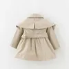 Baby Girls Coat Spring Autumn Kids Trench Jacket Outerwear Coat Children Clothing Long Sleeve Trenches