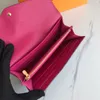 Carteras de diseñador para mujer Luxurys Sobre Monedero Monedero Mujer Moda Multicolor-Flor Carta Titular de la tarjeta larga Bolsa de embrague pequeña clásica de alta calidad con caja original