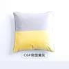 Pillow 6 Colors INS Smooth Soft Plush Home Decorative Cover 45 45cm Blue Yellow Pink Gray Patchwork Sofa Chair Bed