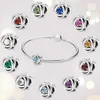 Echter 925er Sterlingsilber-Herz-Eternity-Charm-Perlen-Anhänger, passend für Original-Pandora-Armband für Damenschmuck