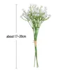 Dekorativa blommor kransar vita lila gipsophila bukett baby andas blommor artifcial blommor för bröllop brud bukett hem blommor arrangemang t230217