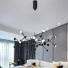 Plafoniere Lampadario a Led Luminoso 72w 96w Ramo di un Albero in Acrilico Nero Bianco Per Sala da Pranzo Camera da Letto SoggiornoSoffitto