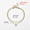 Anklets Sandals Foot Jewelry Female Crystal Pendant Chain Barefoot Gold Color Leg Ankle Bracelet For Women