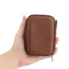 Depolama Çantaları Taşınabilir USB Kablo Deri Kulaklık Çanta Kılıfı Kapak Korumalı Mini Fermuar Sert Cep