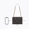 Bolsa Feminina Bolsa de ombro ENVELOPE bolsa de couro caviar tamanho médio preto branco designer de luxo bolsas crossbody bolsa crossbody bolsa corrente Senhoras Mixed Diamond Check Purses