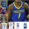 Camisas 2020 Delaware Blue Hens Basketball Jersey NCAA College Nate Darling Ryan Allen Justyn Mutts Kevin Anderson Collin Goss Aleks Novakovich