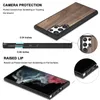 Casos de telefone ￠ prova de choque para Samsung Galaxy S22 Ultra Plus Perfil Slim Perfil S￳lido Caso de Prote￧￣o Dur￡vel de Madeira Dur￡vel