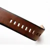 Uhrenarmbänder Retro Echtes Lederarmband für DZ7406 DZ7408 DZ4476 DZ4343 Uhrenarmband Classic Brown 22mm 24mm 26mm Armband