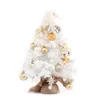 Рождественские украшения настольный дерево светодиодный свет 50 см мини -столик подарок искусственный капля