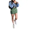 スカート女性の短いスカートプレーンルーチローウエストカーゴスタイルAラインミニレディースフロントポケットサマー衣装ストリートウェアY2K
