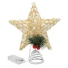 Decorazioni natalizie Grande alta durabilità a prova di ruggine incandescente Treetop Star Holiday Pography Prop Iron Tree Top per la casa